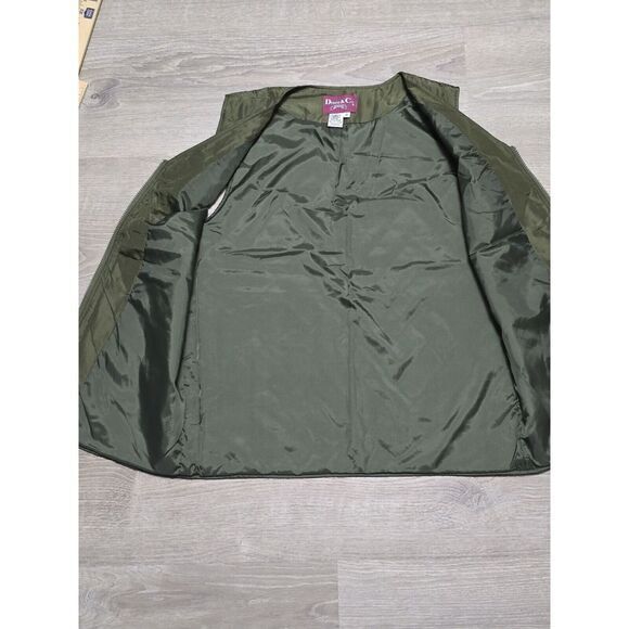 DENIM & CO Green Quilted‎ Zip-Up Vest Size Small - Picture 6 of 9